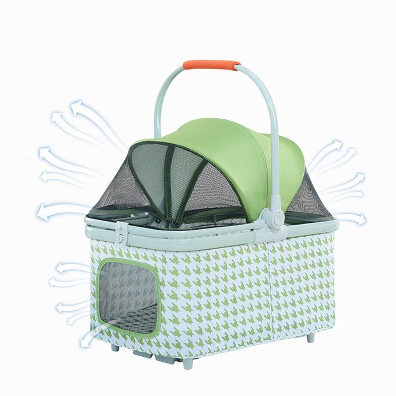 Detachable Pet Stroller Carrier for Dogs Cats Baby Stroller Dog Pull Cart Double Layer Lightweight Four Wheel Shock Absorption