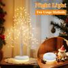 1.64 FT Rechargeable Christmas Tree with 136 Lights, 6 Modes, Timer & Dimmable – 2PK Indoor Decor