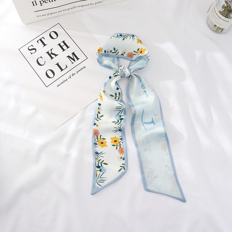 

100см*7см Летний длинный модный женский маленький шарф шарфы женские цветы лента для волос повязка на голову женский узкий шарф женский