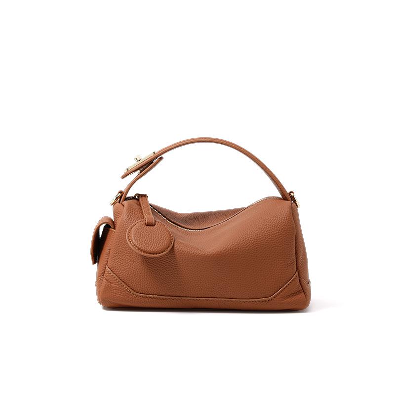 Tote head layer vegetable tanned leather retro genuine leather simple temperament handbag shoulder cross-body bag women's bag