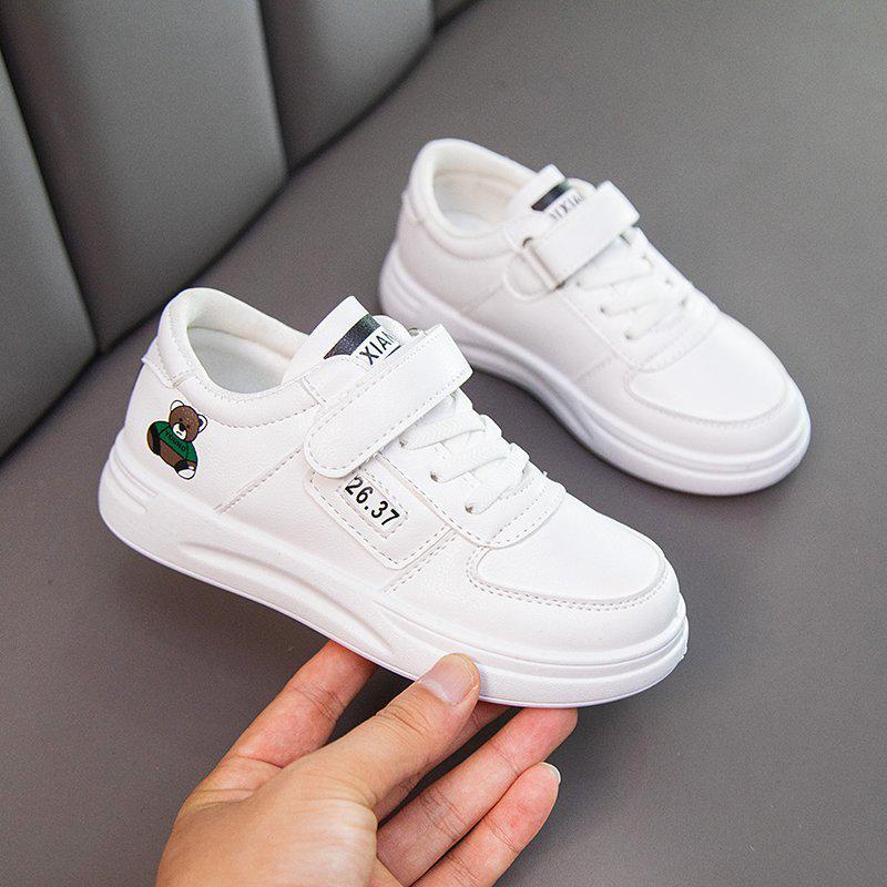 

2024 Весна и Осень Детские Белые Сетчатые Спортивные Кроссовки, Дышащие Кроссовки Для Мальчиков и Повседневная Модная Обувь Для Девочек Size 27 (17.5cm inner length)