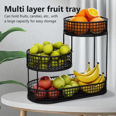 Mehrschichtige Obstschale Obstkorb Gemüseregal Stapelbar und Abnehmbar Küchenregal Snackschale für Teetisch