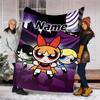 Customizable The Powerpuff Girls Throw Blanket – Personalized Name, All-Season Cozy Snug Blanket, Machine Washable, Personalized Blanket