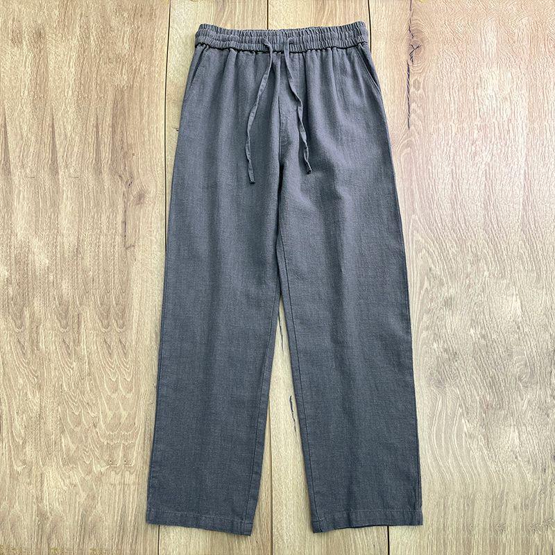 

Широкие льняные брюки премиум-класса для мужчин — свободный повседневный крой для весны, лета и осени 3XL