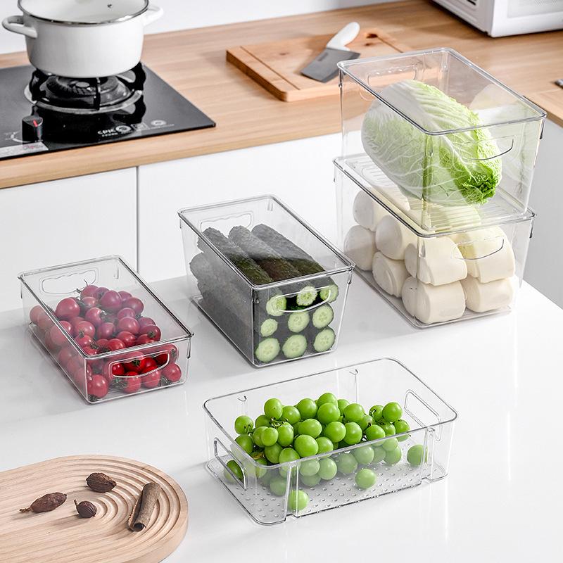 Acrylic Long Narrow Snack Storage Box for Fridge or Cabinet