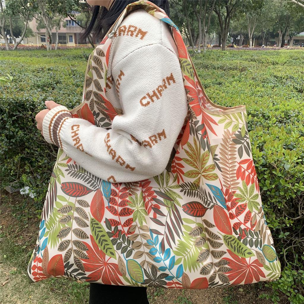 Eco-Friendly Foldable Korean Style Portable Shopping Bag - Medium Size Handbag