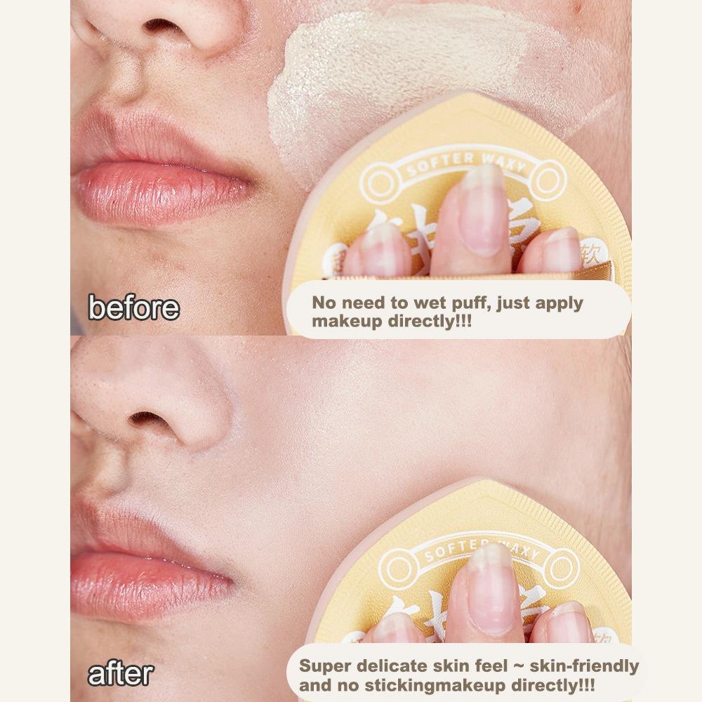 GECOMO XL Marshmallow Makeup Puff, Drop-shaped Soft Durable Powder Puff, Not Absorb Foundation Sponge Puff