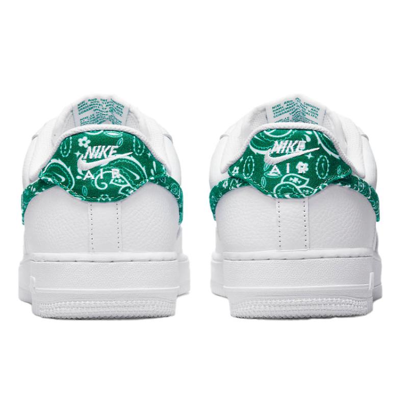 Nike Air Force 1 Low '07 Essential White Green Paisley Women's Sneakers DH4406-102