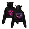 Cartoon Characters KPop Demon Hunters Printed Women Hoodie Cat Ears Long Sleeve Crop Tops Saja Boys Trend Harajuku Streetwear Women's Clothing