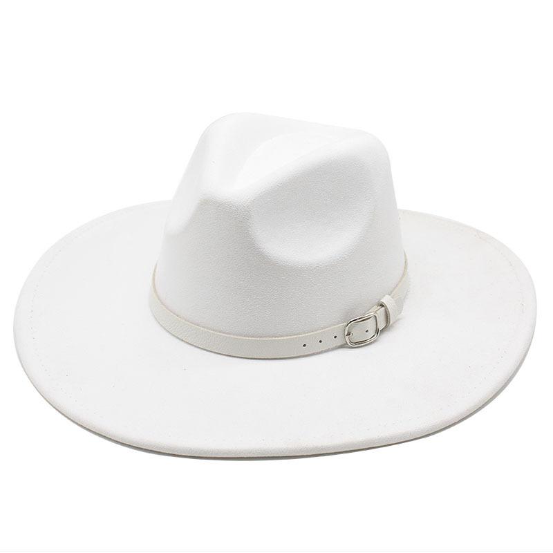 Big Edge Jazz Top Hat Women'S 9Cm Brim Suede Peach Heart Top Fringed Hat