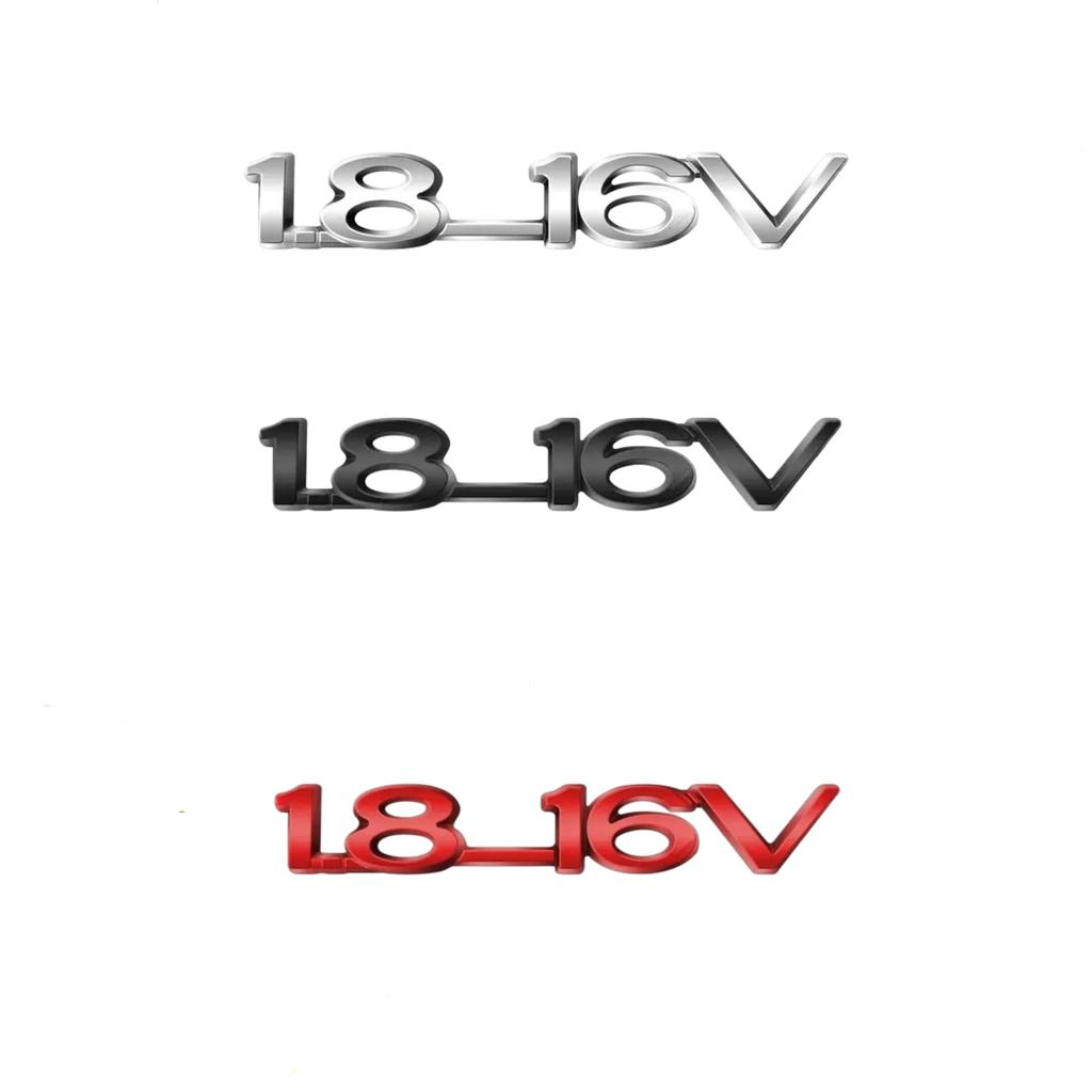 Insignia Cromada Metálica 3D Letras 1.8-16V Pegatina Emblema para Maletero Trasero Guardabarros de Coche Para Vauxhall Astra 1.6 Zafira Optima Corsa Accesorios