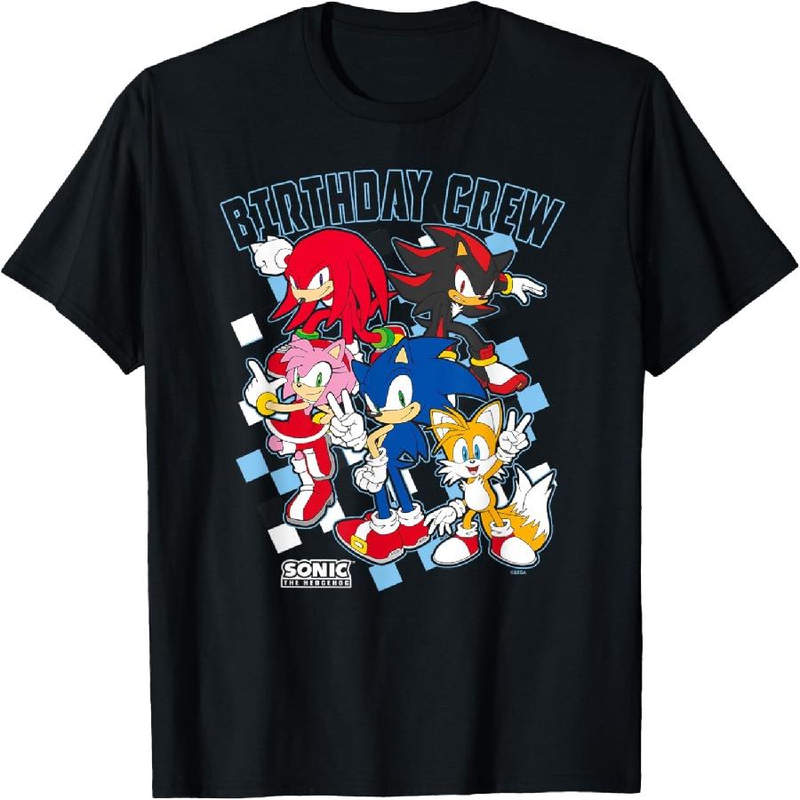 

Sonic The Hedgehog Birthday Cre Group Shot Big Chest Logo T-Shirt XXXXXL чорний