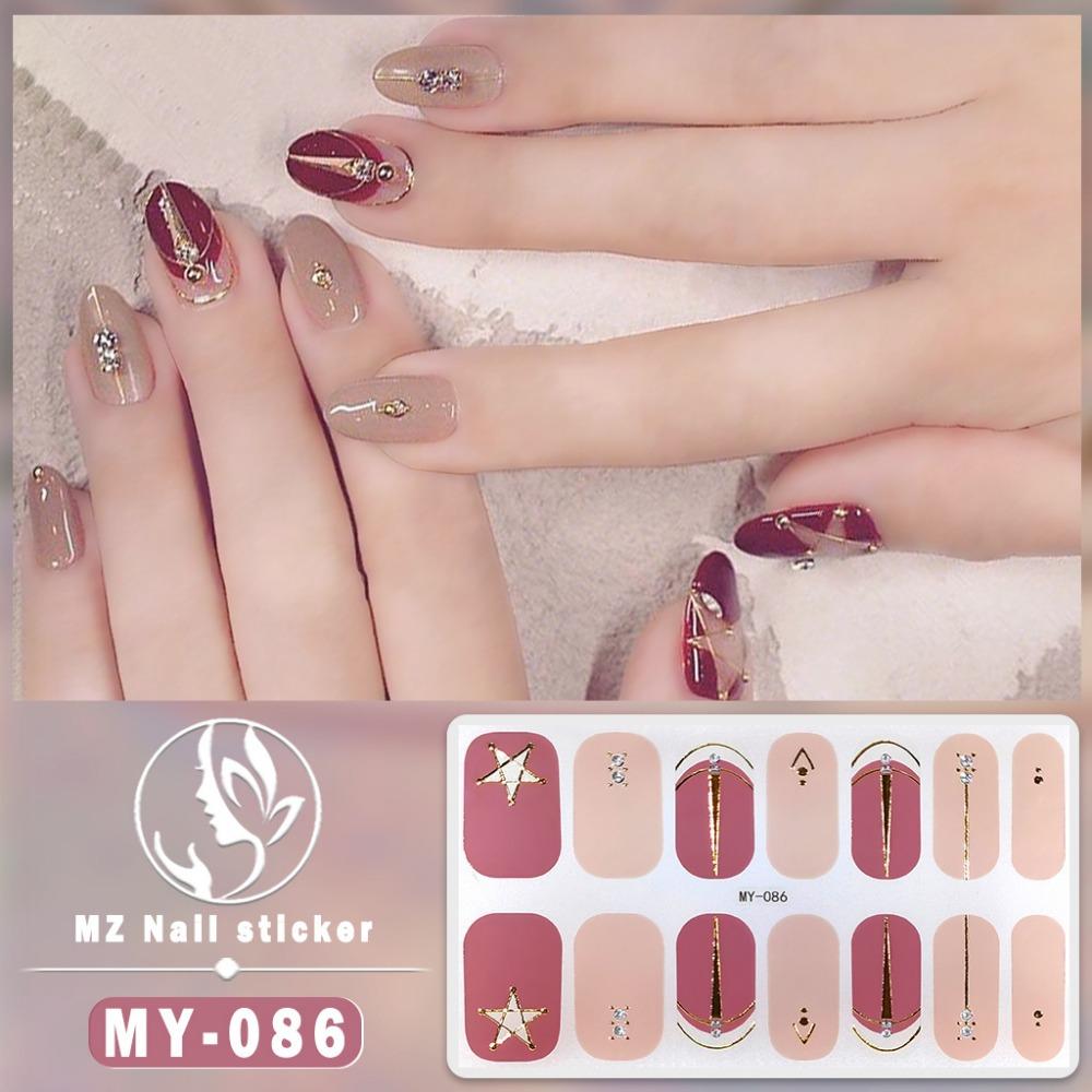 New Year's New Three-dimensional Waterproof No-bake Gel Nail Polish Film Full Sticker Ins Wind Nail Film Paper Nail Film