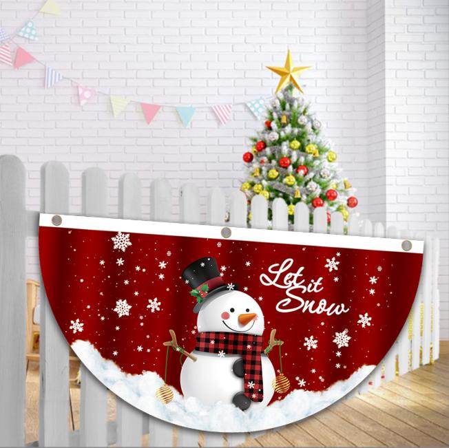 Рождественский уличный веерообразный флаг-баннер Рождественский декор для дома Рождественский висячий орнамент Рождественский подарок на Новый год