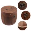 Portable Wood Barrel Canister High Quality Antique Mini Storage Box  Coffee Flour Beans