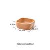 ZISIZ Japanese Style Square Rubberwood Bowl