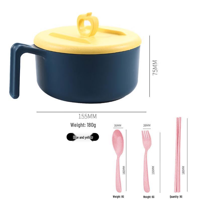 

ZISIZ Wheat Straw Lunch Box Noodle Bowl