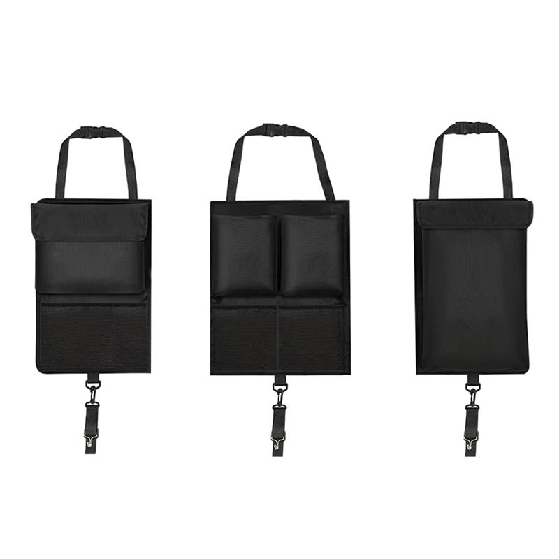 Removable Seat Back Hanging Universal Car Trunk Organizer Rear Seat Storage Capacity Oxford Cloth Cargo Rack чёрный