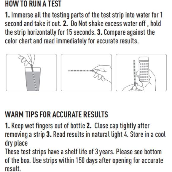EASYTEST 7-Way Pool Test Strips, 150 Strips Water Chemical Testing for Hot tub and Spa, Accurate Test Bromine, Total Alkalinity, pH, Free Chlorine,