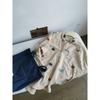Printed Cat Brushed Cotton Lazy Casual Outer Shirt Women's Loose Casual Layered Autumn Shirt