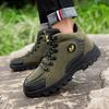Outdoor Hiking Shoes Men Anti-Slip Plush Thick-Soled Breathable Comfortable Ankle Boots Men Durable Casual Shoes Men