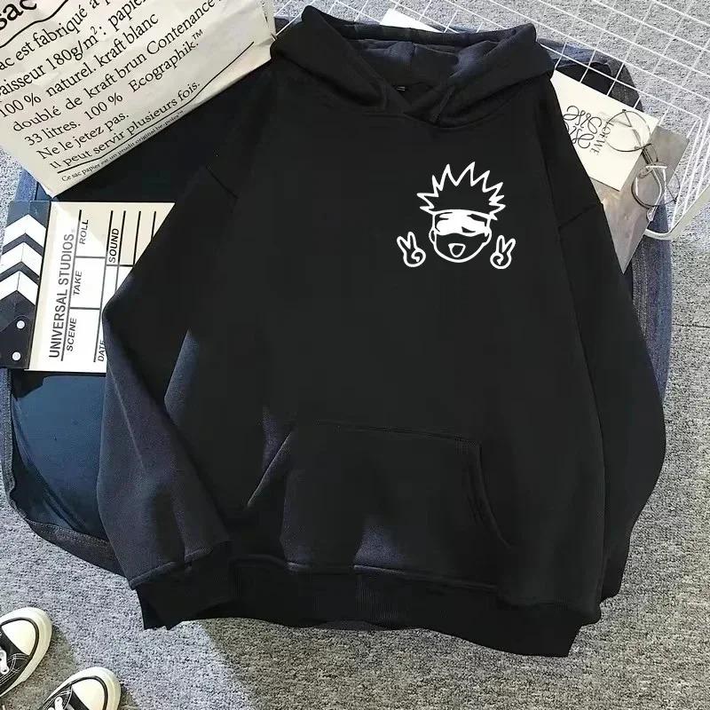 Frühling Herbst Unisex Jujutsu Kaisen Anime Hoodies Sweatshirts Große Animierte Designs Kawaii Gojo Satoru Grafik Streetwear