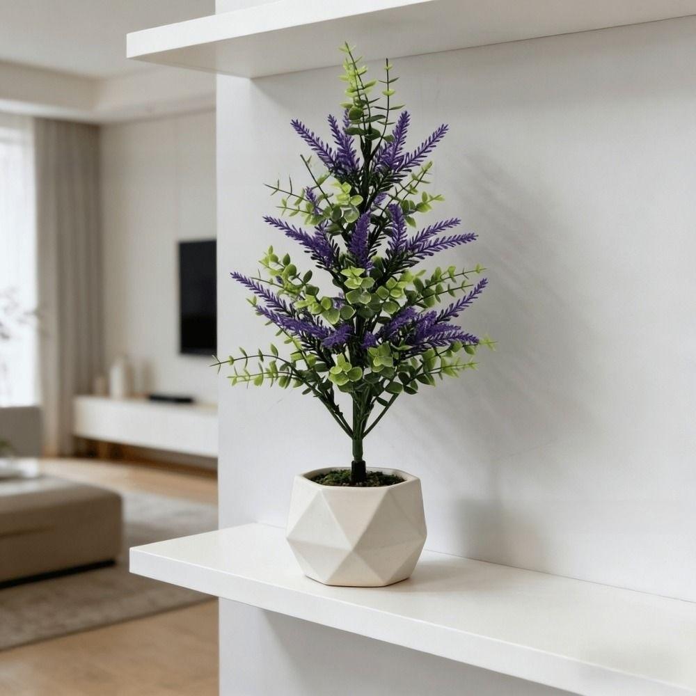 Multicolor Lavender Artificial Plant DIY Bonsai Realistic Plant Simulation Fern Plant Photo Props