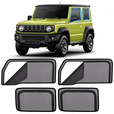 Suzuki Jimny Sierra JB04 Serisi için ZATOOTO Yan File Perdeler Fermuarlı Manyetik Sinek Kovucu Ekran Güneş Işığı UV Böcek ve Gizlilik Koruması