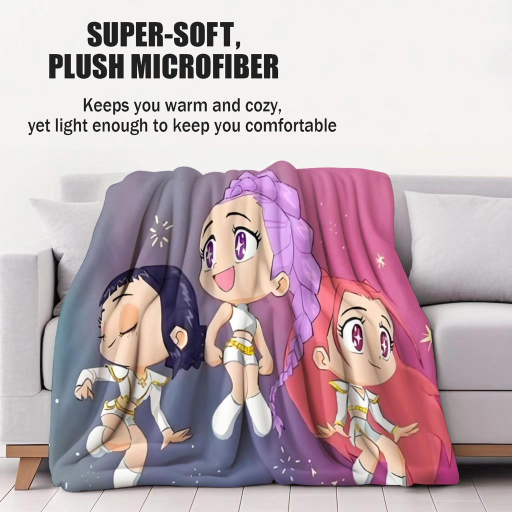 Ultra-Soft Skin-Friendly Anime Dream Team Throw Three Iconic Characters Cozy Gift for Fans