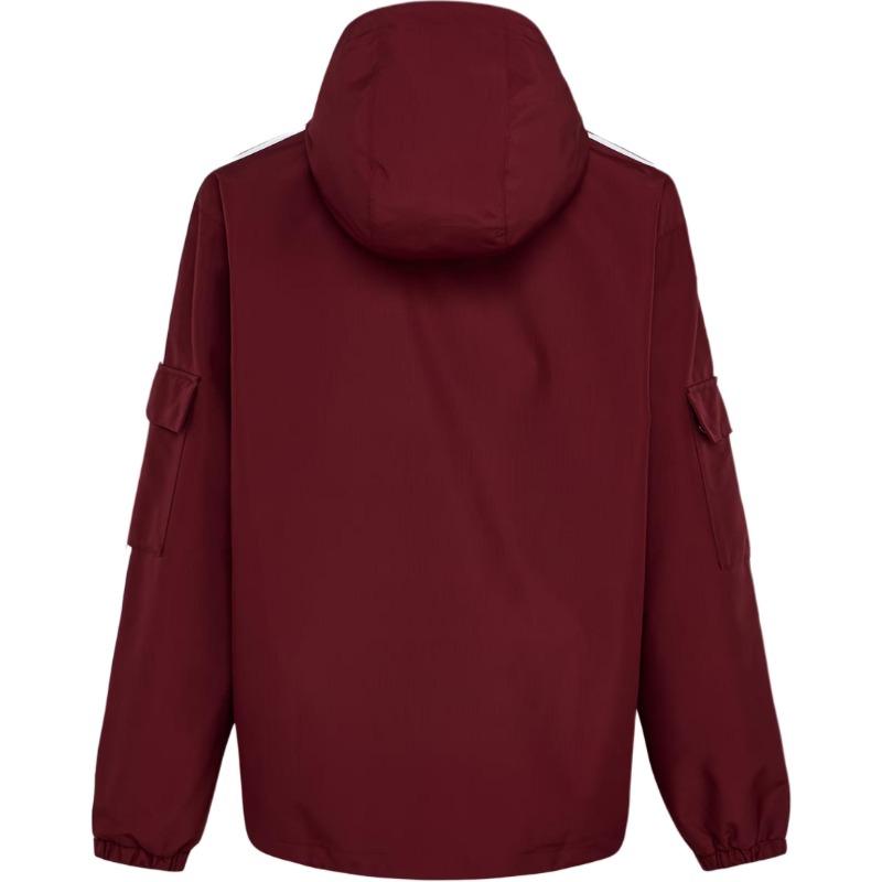 adidas Originals Trefoil Hooded Windbreaker Burgundy Unisex KV8848