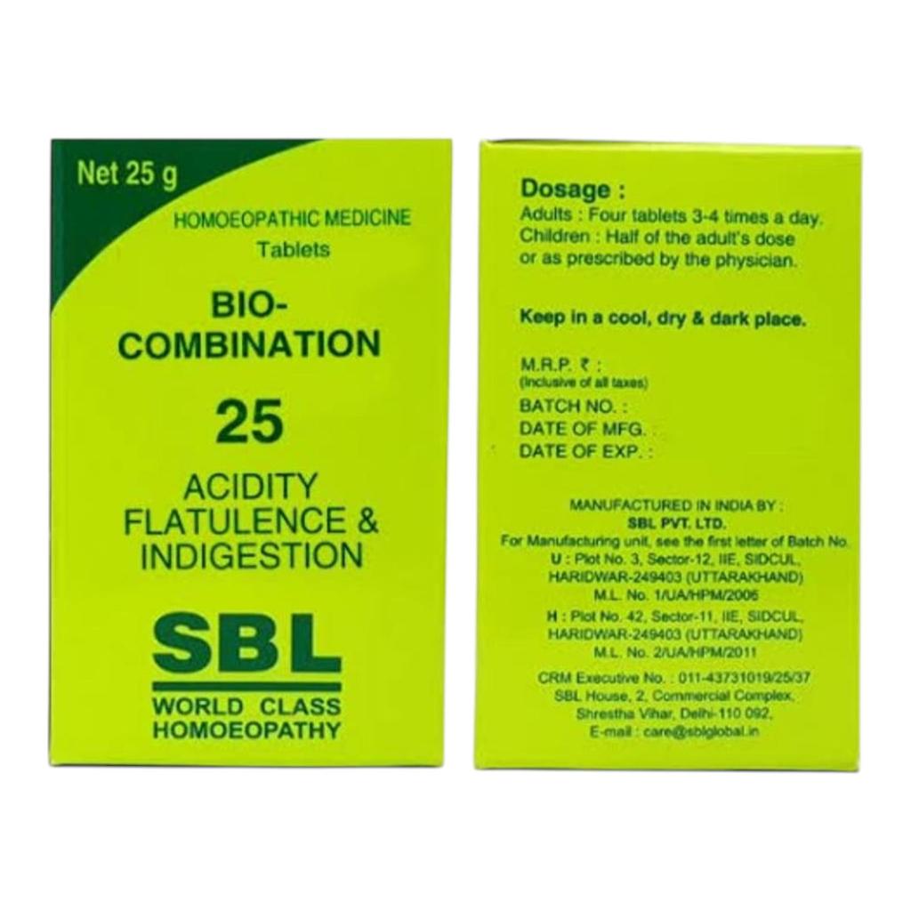 SBL Bio-Combination No.25 25 G X Pack Of 2 Wellness Tablets Digestive Comfort Daily Use Travel Friendly Support