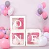 25cm ONE Letter Balloon Box 1 One Year Old Birthday Decor 1st Birthday Party Decoration Kids Boy Girl Baby Shower Balloon Box