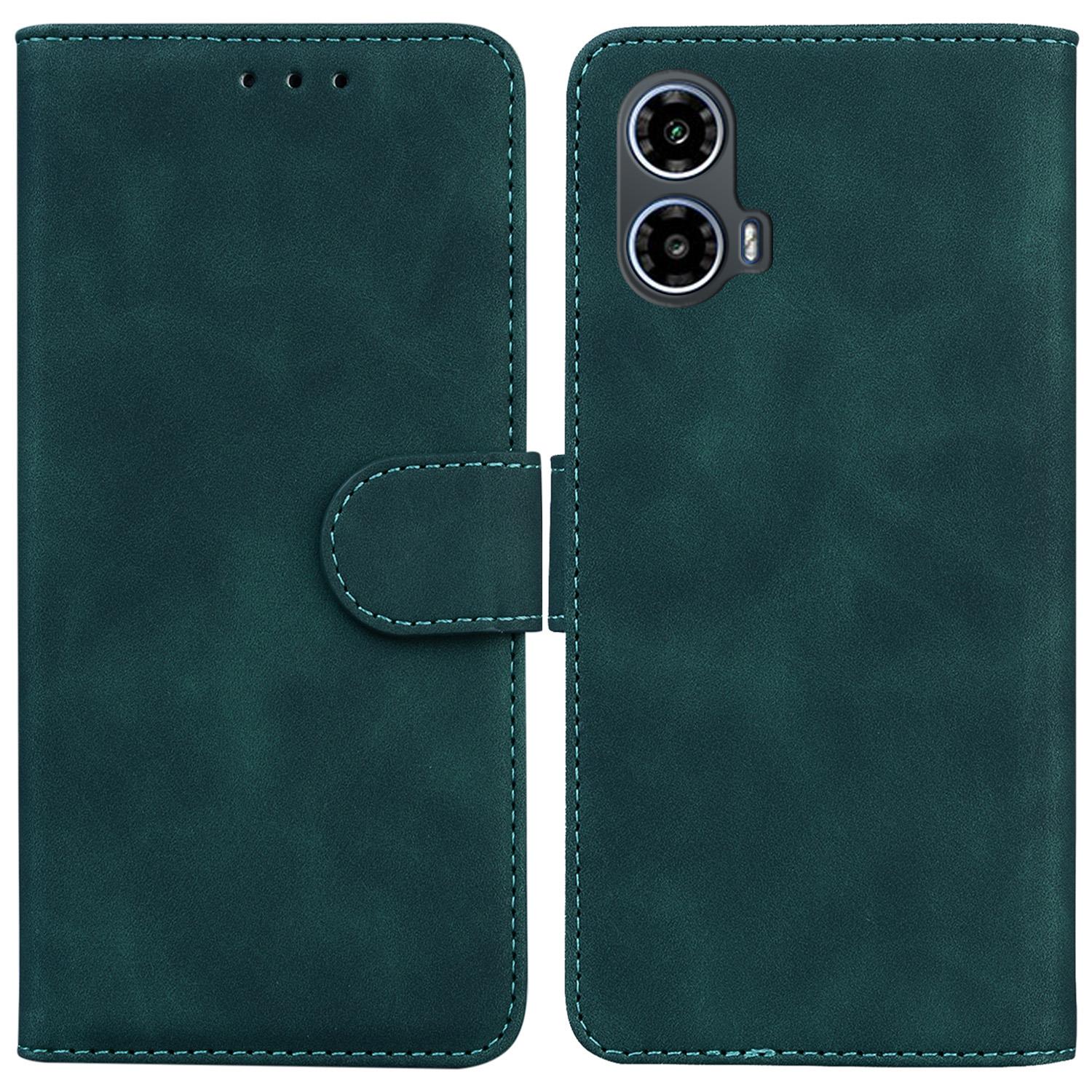 

For Motorola Moto G45 5G/G34 5G Leather Case Solid Color Card Slots Phone Cover C