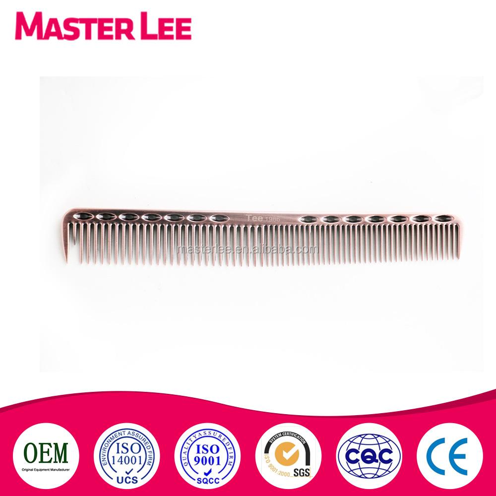 Masterlee Marke Professionelles Weltraum-Aluminium-Metall Haar schneiden Friseurkamm für Friseure