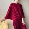 High-End 2026 Pleated Plus Size Loose Shirt - Versatile for Autumn and Spring Lazy Casual Style