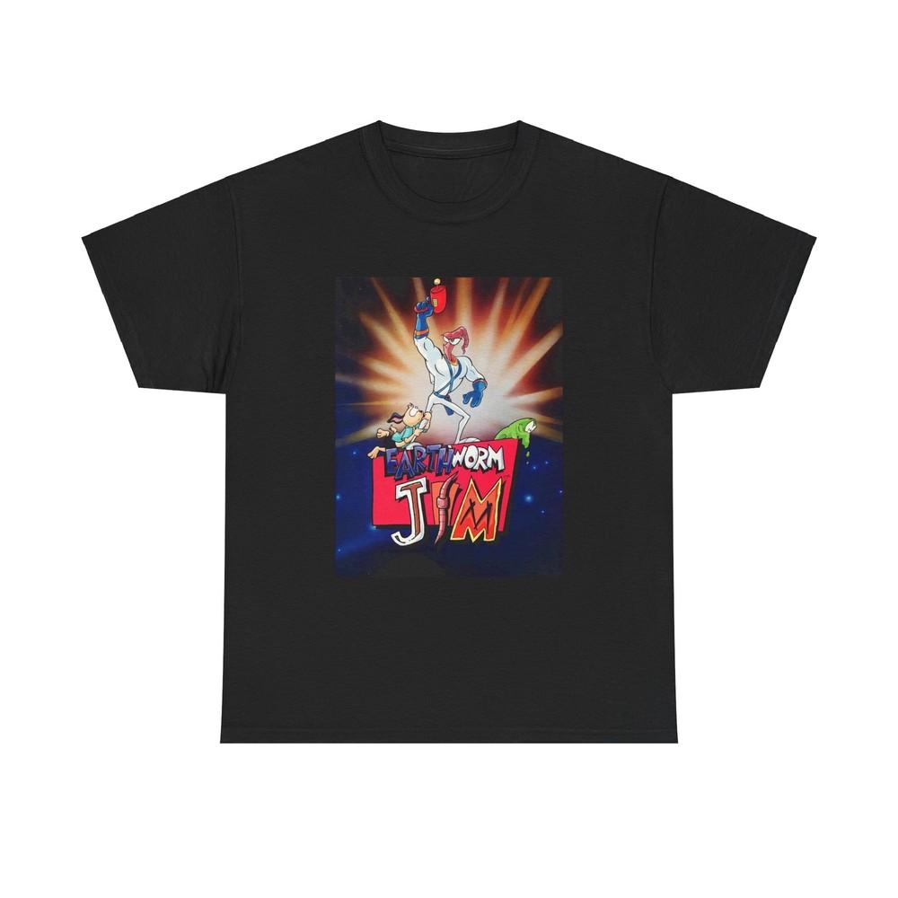 

Earthworm Jim T-shirt vintage gaming gamer 90s retro Unisex Heavy Cotton Tee Unisex T-Shirt XXXL