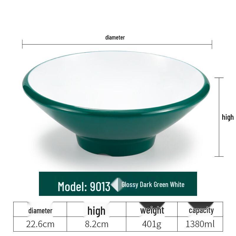 Handon Nordic Square Melamine Noodle Bowl Set