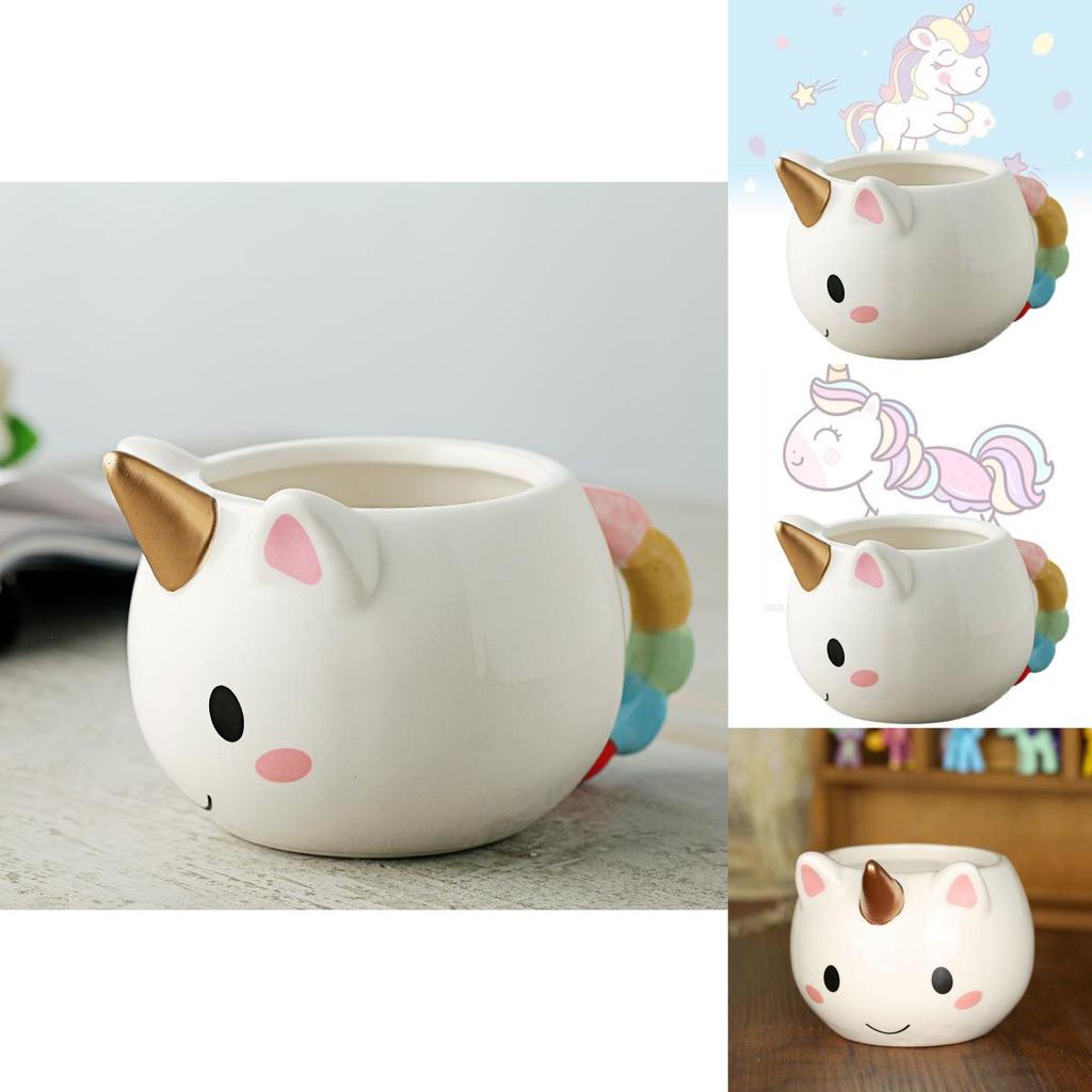 High-temperature Resistant Cartoon Unicorn Ceramic Mug Perfect For Milk And Coffee