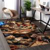 1pc Teddy Bear Pizza Party Chair Mat - Anime Cartoon Design Office Desk Pad for Home Decor, Seasonal Gift, Non-Slip Rug Suitable for Office, Living Ro