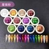 2pcs Nail Mirror Powder Electroplated Metallic Mirror Powder High Glitter Flash Laser Titanium Gold Powder Multi-color Optional Nail Art Tool