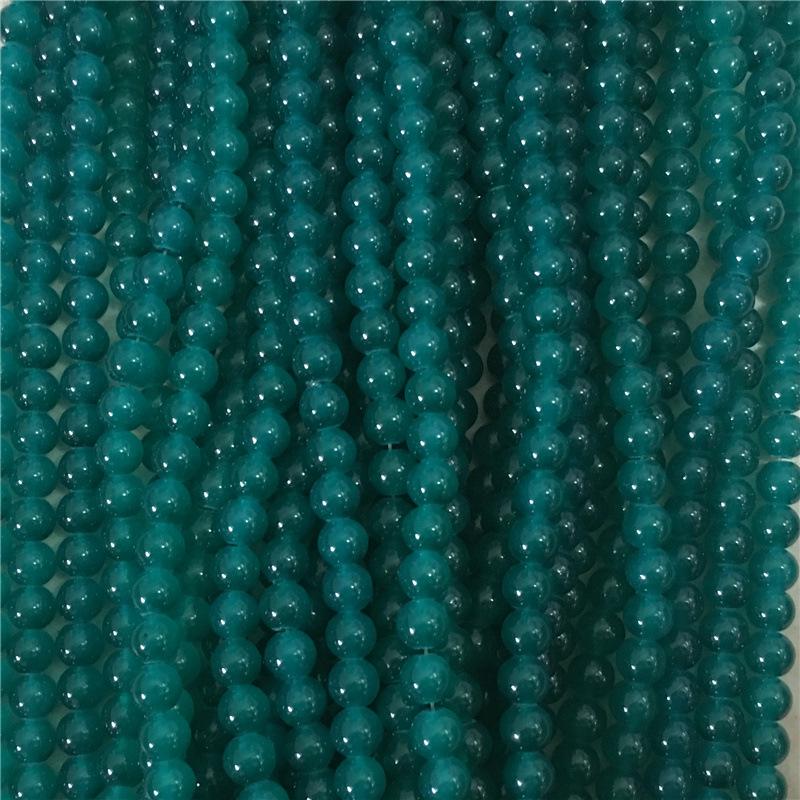 8MM Glossy Synthetic Jade Agate Glass Beads for Bracelets, Necklaces, Hairpins - Round Imitation Jade Loose Beads