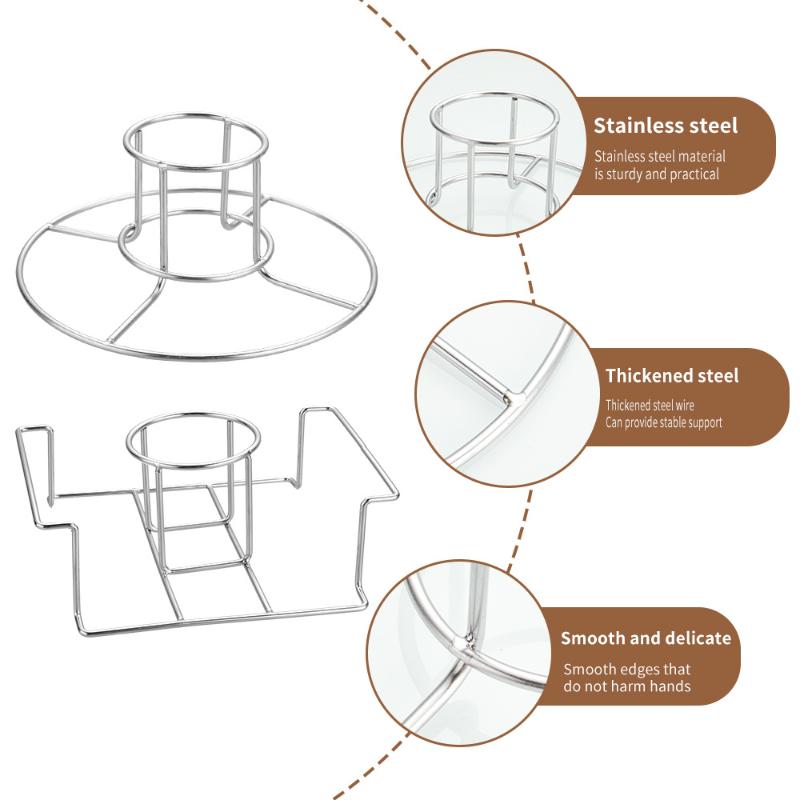 Chicken Roaster Rack Non-Stick Food Grade Stainless Steel Vertical Chicken Holder Barbecue Cooking Pans Kitchen Accessories