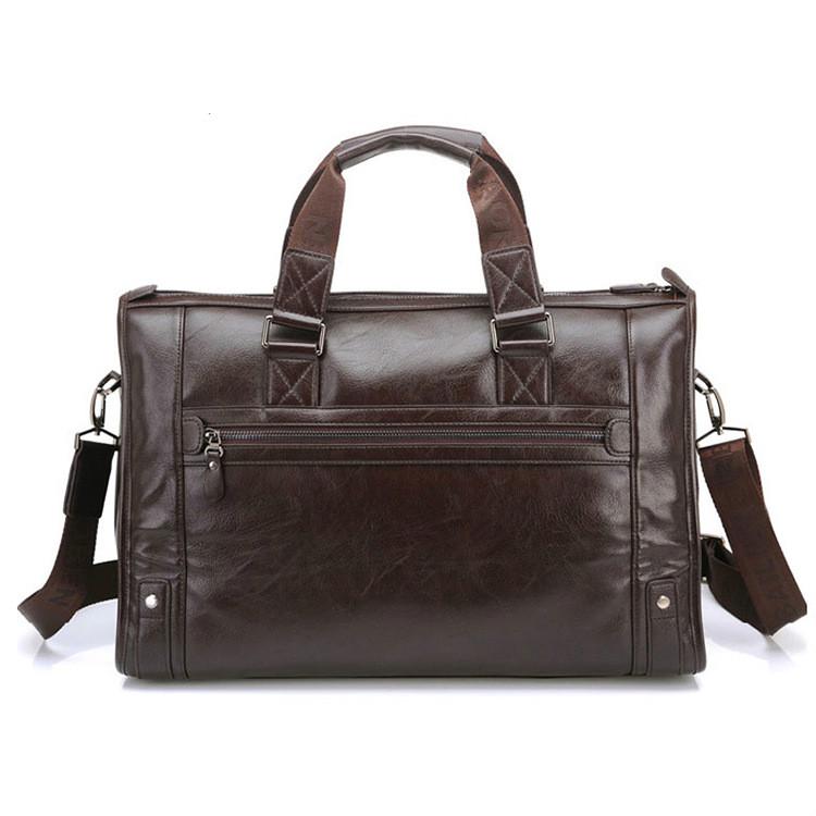 Borsa da viaggio da uomo di grande capacità, borsa da viaggio orizzontale in vera pelle, borsa a tracolla