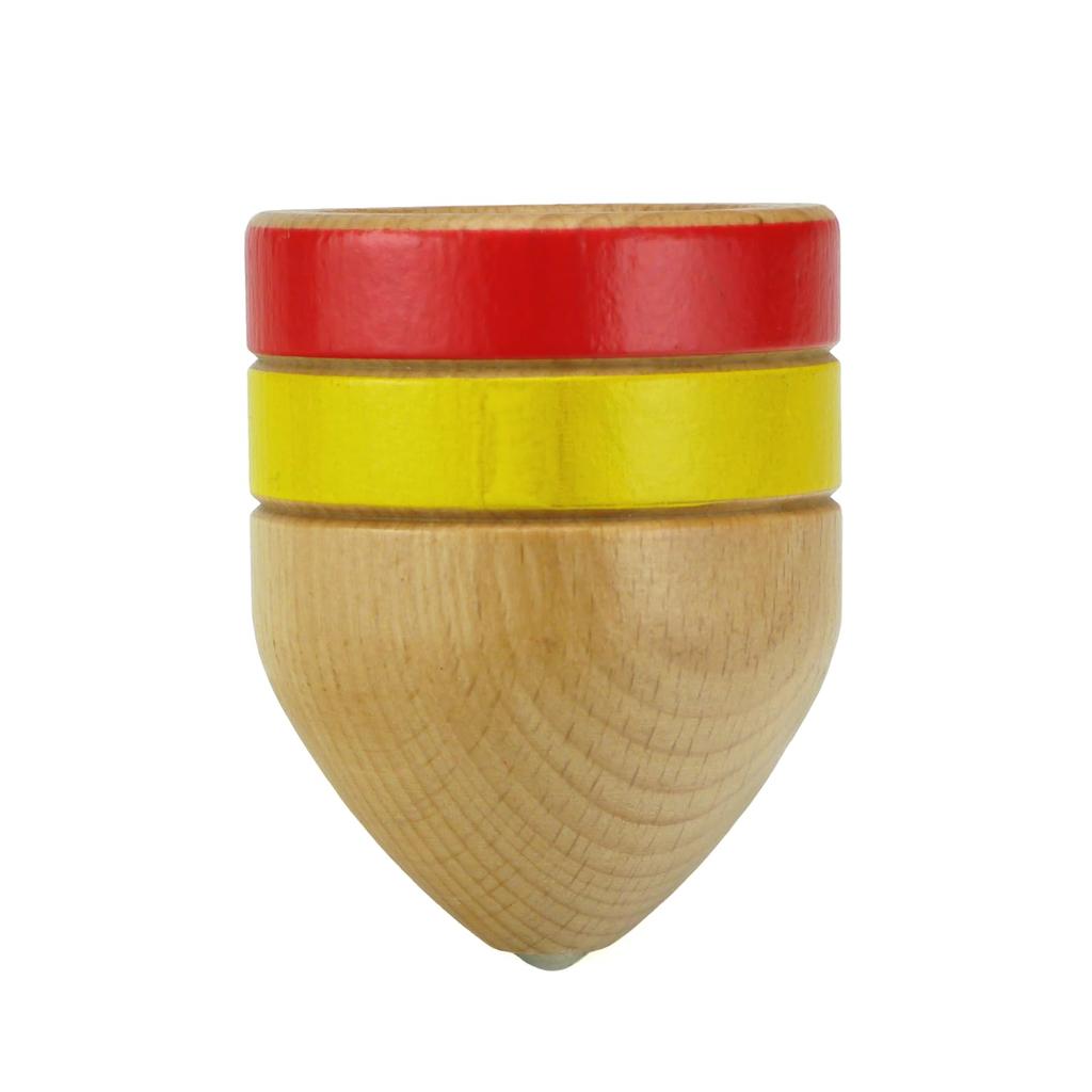 Spin Gear - A Traditional Spinning Top Spun by Hitting It with a String. It Spins Well On Its Iron Axis (colored).