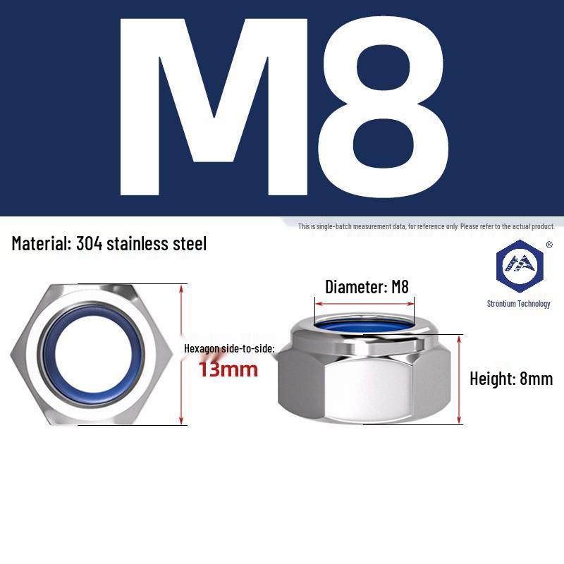 304 Stainless Steel Nylon-Insert Lock Nut DIN985