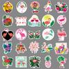 50 Flamingo Graffiti Cartoon Animal Stickers for DIY: Perfect for Kids' Suitcases, Phones, Water Bottles, and Cars
