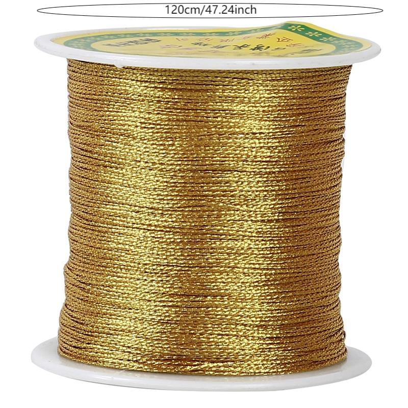 120M Gold Silver Thread Embroidery Thread Line DIY Jewelry Making String Materials Accessories Bracelet Weaving Decorative
