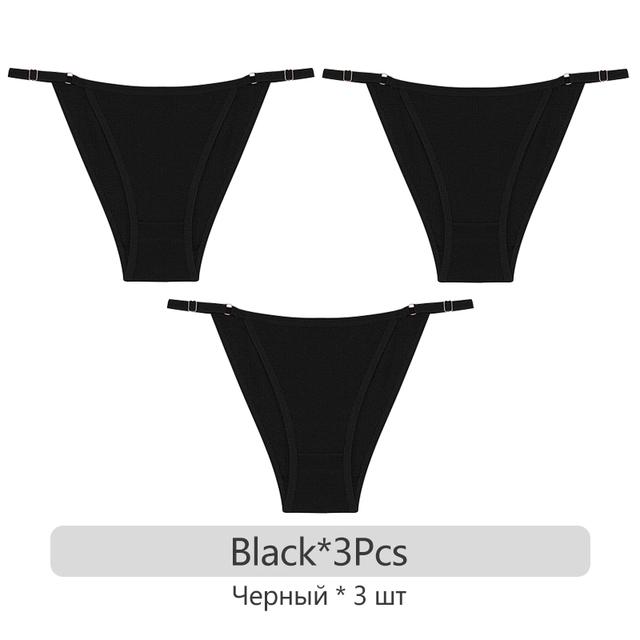 

FINETOO 3 шт./компл. женские хлопковые трусики с низкой посадкой, нижнее белье, регулируемый пояс, трусы S-XL, удобные трусы, женские трусики XL
