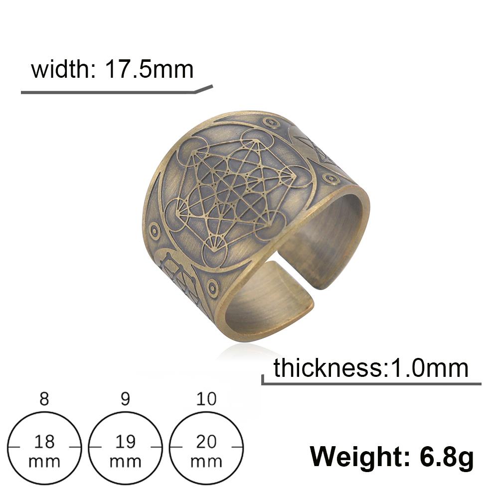 Jeshayuan Engels Siegel Erzengel Metatron Ring Für Männer Edelstahl Salomo Talisman Schmuck Geschenk