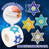 2Rolls Hexagram Stickers 500Pcs/Roll 4 Color Designs 3cm/1.2in For Party Gift Seal Notebook And Cup Decoration